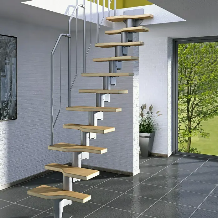 Star Stairs Sporedne stepenice Athena - Visina kata: 222 cm - 276 cm, Broj gazišta: 12 kom