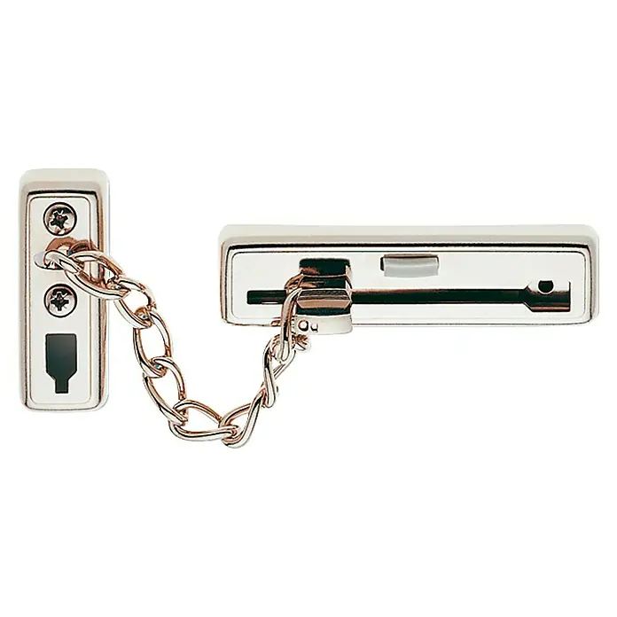 Burg-Wächter Türkette TK 64 - Nickel, Kettenlänge: 16 cm, Stahl gehärtet - Vorderansicht