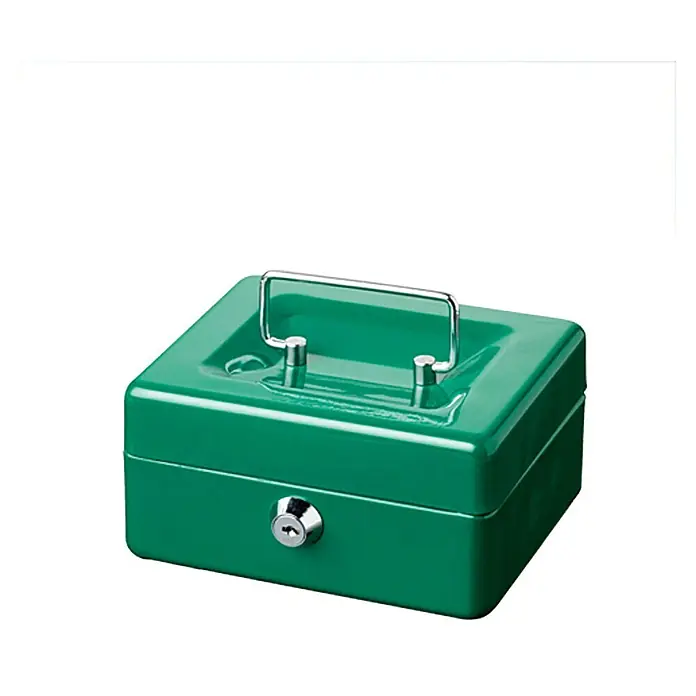 Burg-Wächter Kutija za novac Money 5015 - 12 x 15 x 8 cm, Zelene boje - Pogled s desne strane