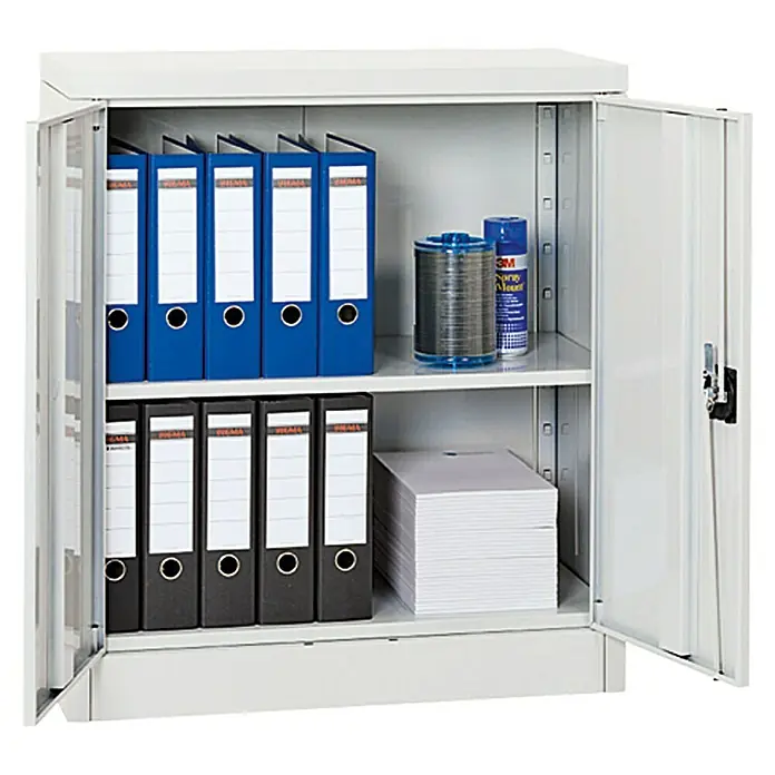 Regalux Metalni ormar - D x Š x V: 41 x 80 x 90 cm, Sive boje, Nosivost: 50 kg/polica