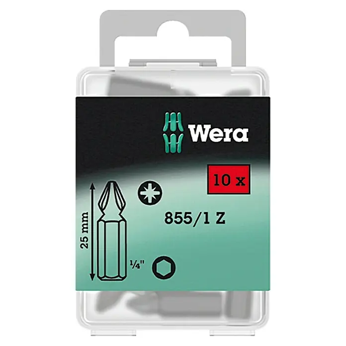 Wera Bit-Box 855/1 - PZ 2, 10 -tlg. - Vorderansicht