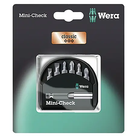 Wera Classic Bit-Set Mini-Check Kreuz/Schlitz
