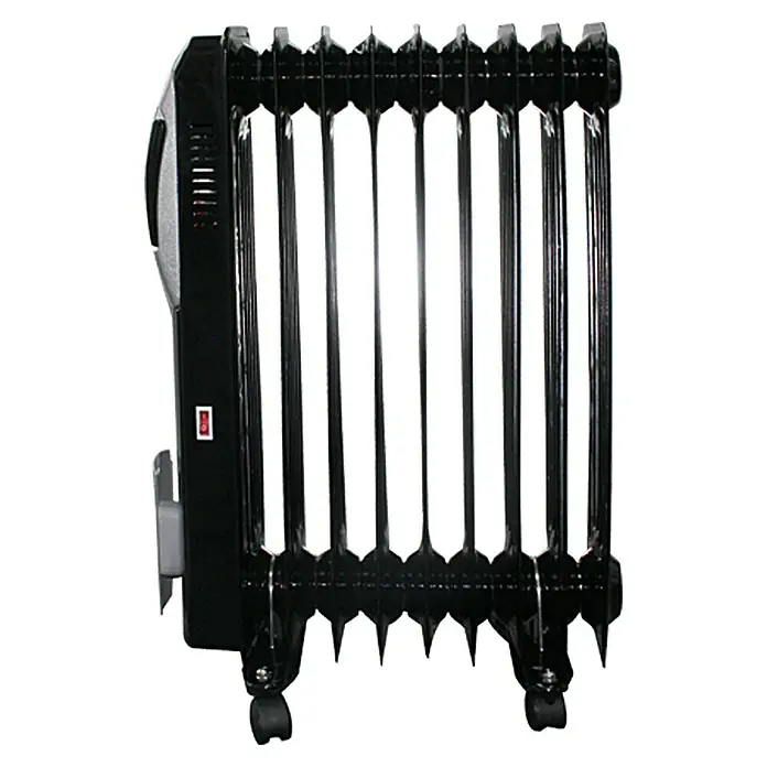 Voltomat HEATING Radiador de aceite - 2.000 W, Número de elementos: 9 ud., Negro - Vista de perfil derecho
