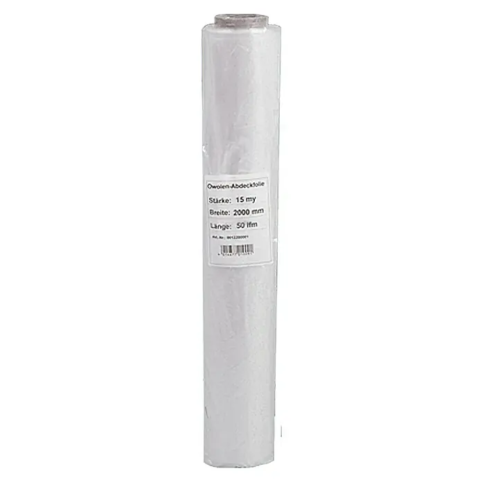 Probau Abdeckfolie - 50 m x 2 m x 0,01 mm, Polyethylen, Max. Anwendungsfläche: 100 m² - Vorderansicht