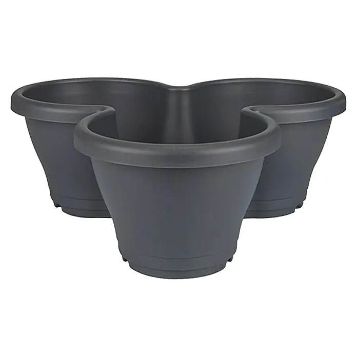 Elho Corsica Vertical Garden Plastična tegla - Vanjska dimenzija (D x Š x V): 44 x 34 x 16 cm, Plastika, Antracit - Pogled sprijeda