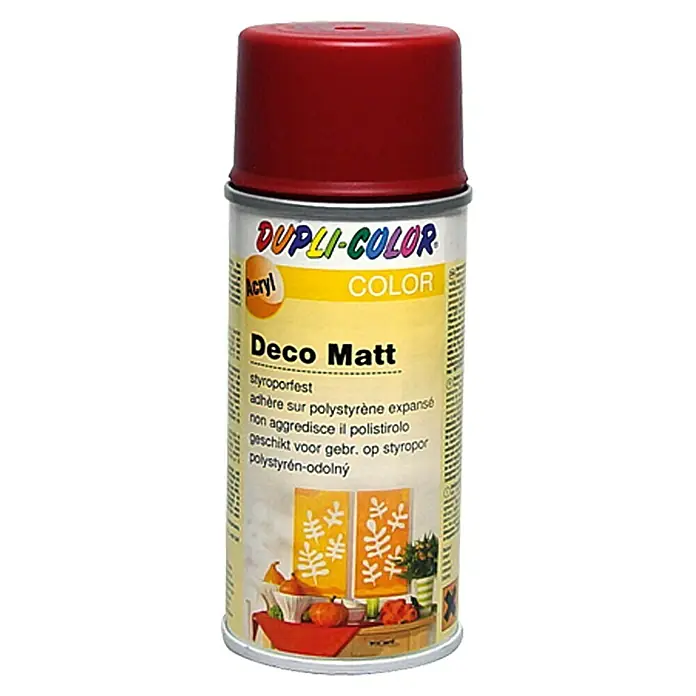 Dupli-Color Deco Mat Acrylspuitlak RAL 3003 Robijnrood - Robijnrood, 150 ml, Mat - Vooraanzicht