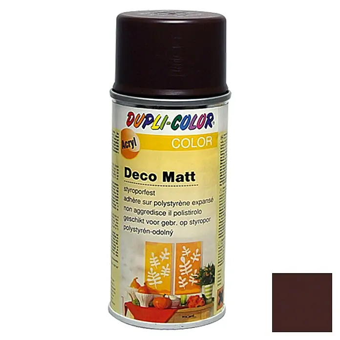 Dupli-Color Deco Mat Acrylspuitlak RAL 8017 Chocoladebruin - Chocoladebruin, 150 ml, Mat - Vooraanzicht