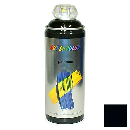 Dupli-Color Platinum Kleurlak, spray platinum RAL 9005 Zwart