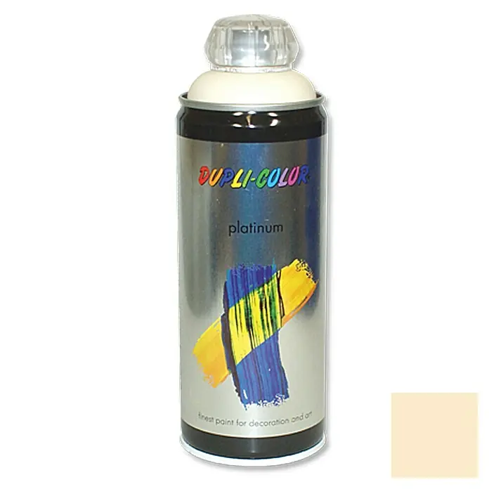 Dupli-Color Platinum Kleurlak, spray platinum RAL 1015 Licht ivoor - Licht ivoor, 400 ml, Zijdemat - Vooraanzicht