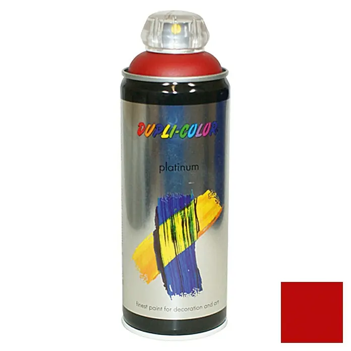 Dupli-Color Platinum Sprej s lakom u boji platinum RAL 3003 - Rubin crvene boje, 400 ml, Svilenkasti mat - Pogled sprijeda