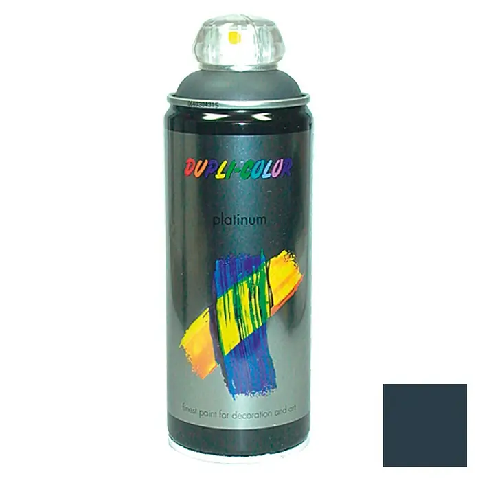 Dupli-Color Platinum Kleurlak, spray platinum RAL 7016 Antracietgrijs - Antracietgrijs, 400 ml, Zijdemat - Vooraanzicht