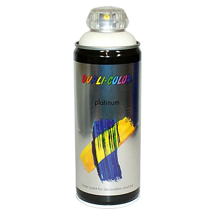 Dupli-Color Platinum Kleurlak, spray platinum RAL 9001 Crèmewit - Crèmewit, 400 ml, Zijdemat - Vooraanzicht