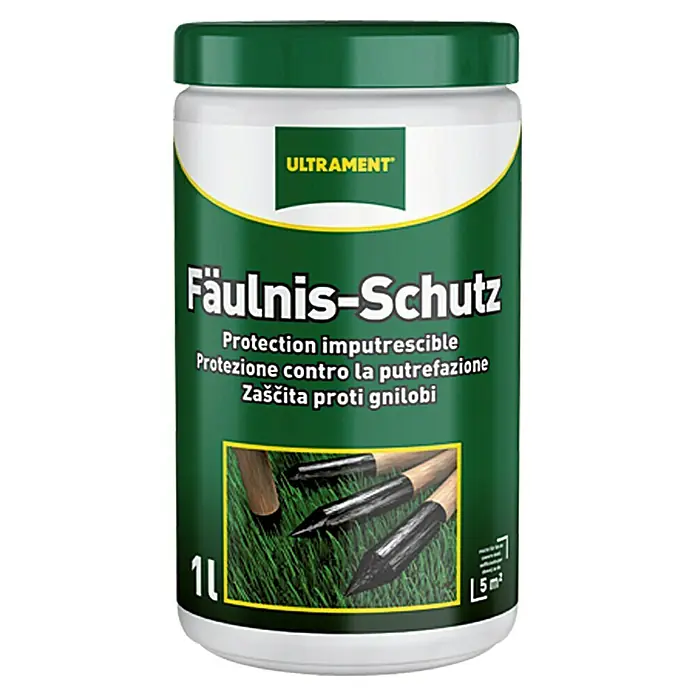 Ultrament Holzschutz Fäulnis-Schutz - Schwarz, 1 l