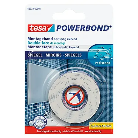 Tesa Powerbond Montageband Spiegel