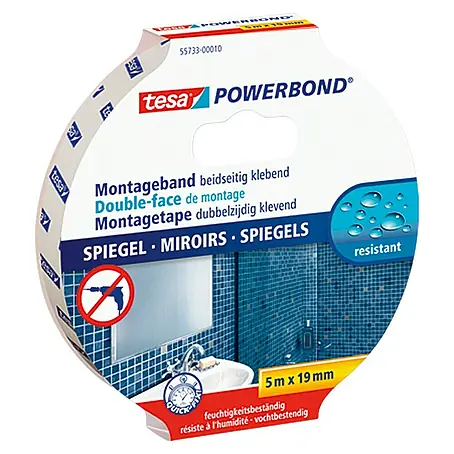 Tesa Powerbond Montageband Spiegel