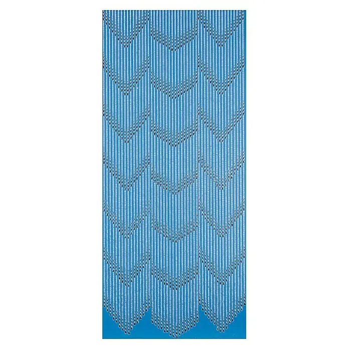 Perlenvorhang Riviera - Naturweiß/Braun, 90 x 210 cm - Vorderansicht