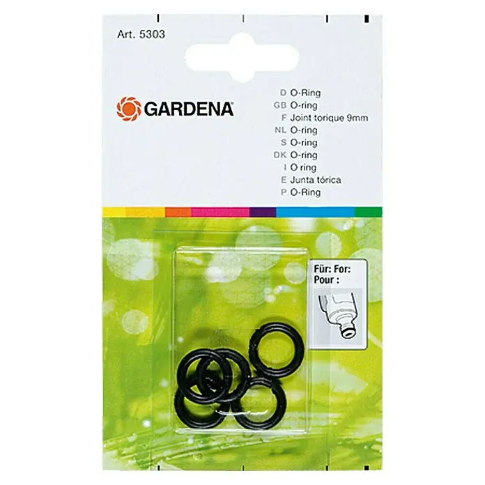 Gardena O-prsten - Promjer: 9 mm, 5 kom - Pogled sprijeda