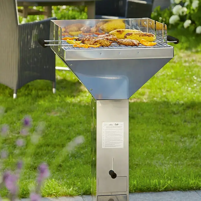 Grillstar Trichtergrill Colorado - Silber, Hauptgrillfläche: 48 x 46 cm