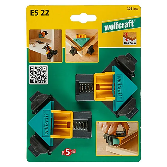 Wolfcraft Kutni zatezač ES 22 - 2 -dij., Raspon: 10 mm - 22 mm - Pogled sprijeda