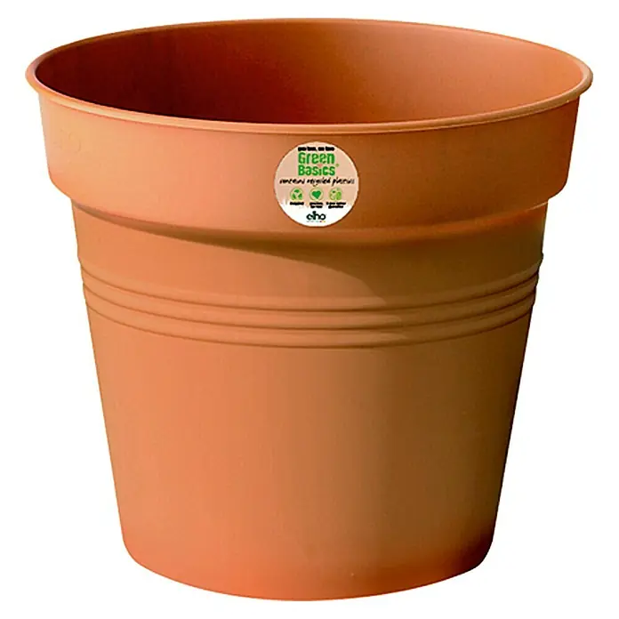 Elho Green Basics Tegla za cvijeće - Maks. vanjski promjer: 40 cm, Plastika, terakota - Pogled sprijeda