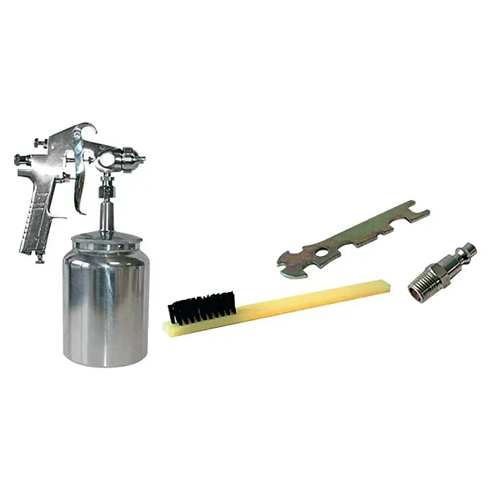 Craftomat Kit Line Farbspritzpistole - Betriebsdruck: 3 bar - 4 bar, Luftverbrauch: 180 l/min, Fassungsvermögen Farbsprühpistole: 1 l - Vorderansicht
