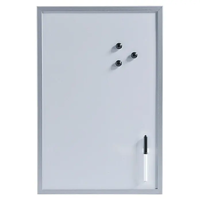 Zeller Present Magnetna ploča za pisanje - 60 cm x 40 cm x 14 mm, Metal, Srebrne boje - Pogled sprijeda