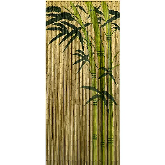 Perlenvorhang Bamboo - Bambusbraun/Grün, 90 x 200 cm - Vorderansicht