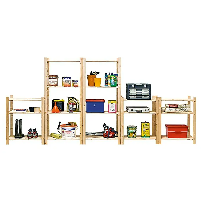 Regalux Drveni regal simple - 40 x 75 x 170 cm, Nosivost: 45 kg/polica, Drvo
