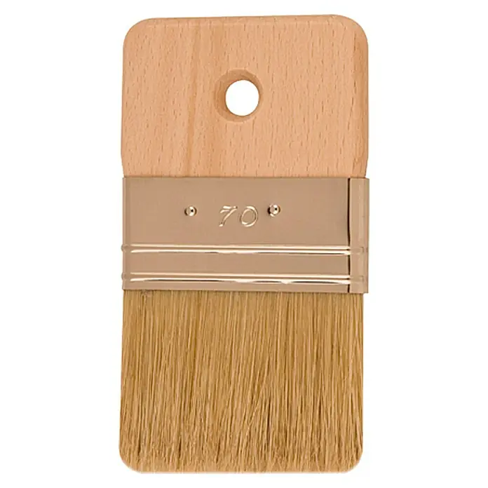 Mako Creativ Line Effektpinsel - Breite Borsten: 7 cm, Chinaborsten, Material Griff: Naturholz - Vorderansicht