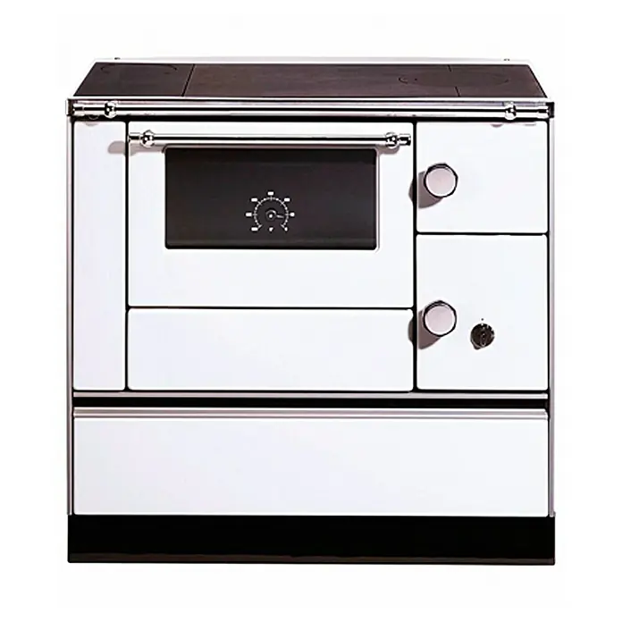 Westminster Küchenherd K 176A-90 - 5 kW, Raumheizvermögen: 124 m³, Backofen links, Weiß - Vorderansicht