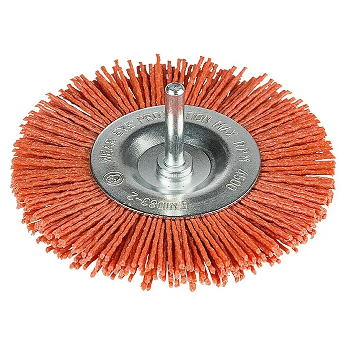 Craftomat Nylon-Scheibenbürste - Passend für: Bohrfutter, Durchmesser: 100 mm, Durchmesser Schaft: 6 mm