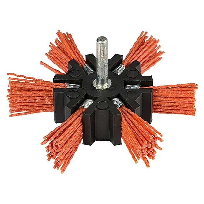 Craftomat Nylon-Fächerbürste - Passend für: Bohrfutter, Durchmesser: 100 mm, Durchmesser Schaft: 6 mm