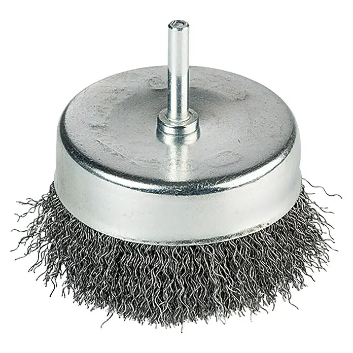 Craftomat Topf-Drahtbürste - Passend für: Bohrfutter, Durchmesser: 80 mm, Gewellt