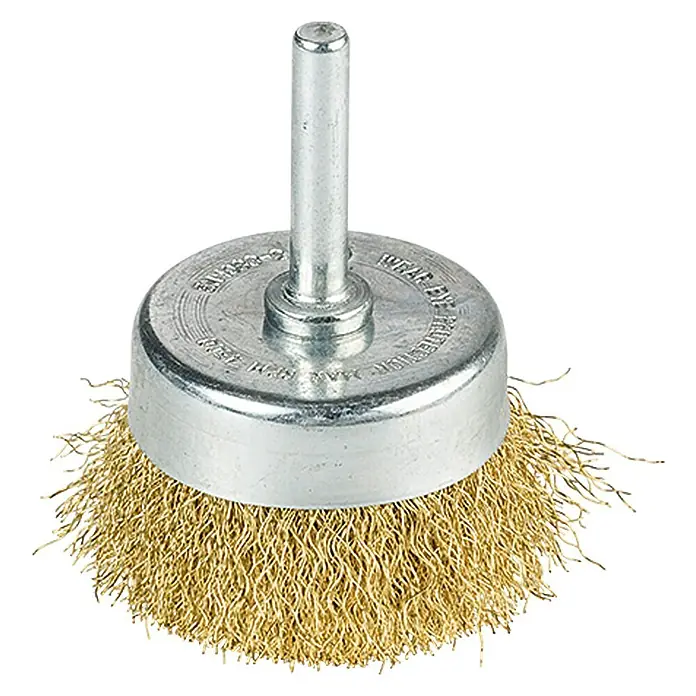 Craftomat Topf-Drahtbürste - Messing, Durchmesser: 50 mm, Passend für: Bohrfutter