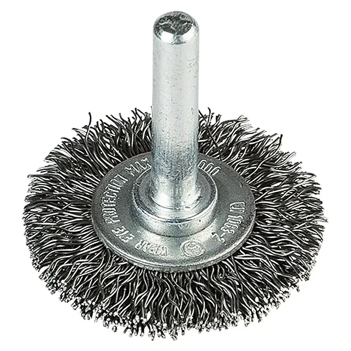 Craftomat Scheiben-Drahtbürste - Passend für: Bohrfutter, Durchmesser: 38 mm, Breite: 6 mm, Gewellt