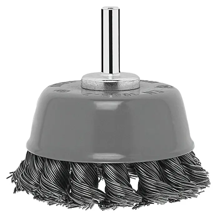 Craftomat Topf-Drahtbürste - Passend für: Bohrfutter, Durchmesser: 75 mm, Gezopft