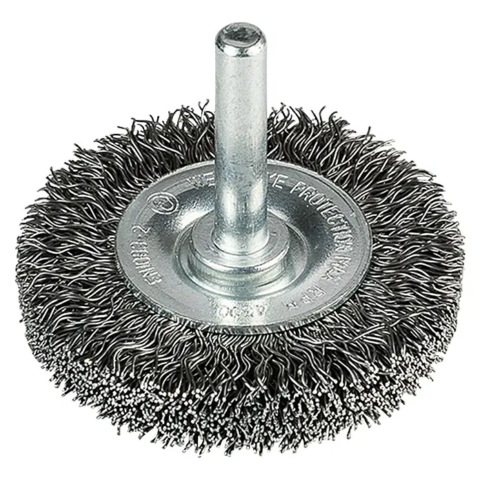 Craftomat Scheiben-Drahtbürste - Passend für: Bohrfutter, Durchmesser: 50 mm, Breite: 12 mm, Gewellt