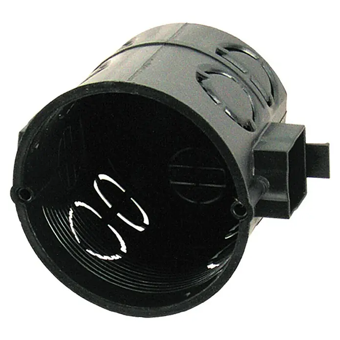 Kombischalterdose Tief - 61 x 60 mm, 1-fach, Schwarz, 25 Stk. - Linke Seitenansicht