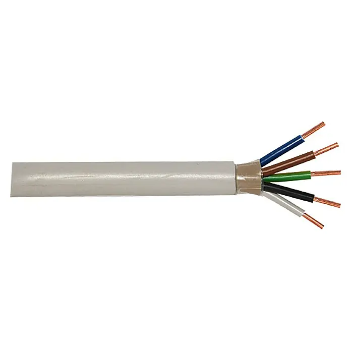 Izolirani kabel za vlažne prostorije - NYM-J5G2,5, Duljina: 20 m, Sive boje - Pogled sprijeda