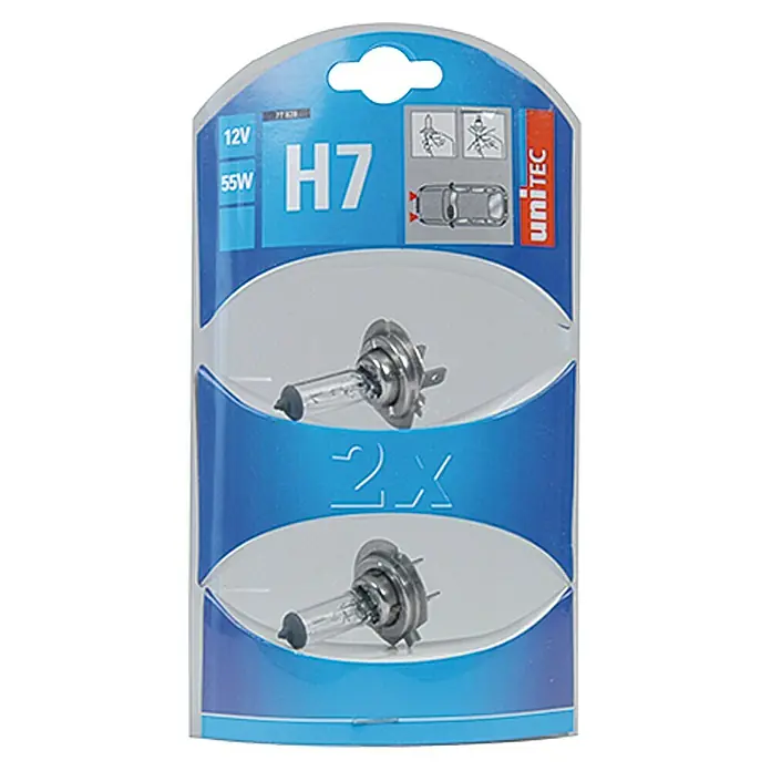 UniTEC Hauptscheinwerfer-Lampen - H7, 2 Stk. - Vorderansicht