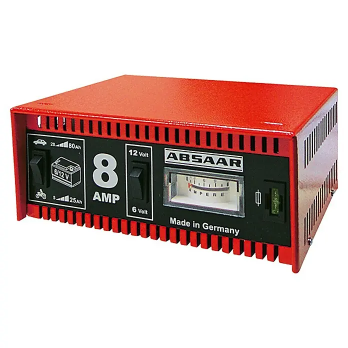 Absaar Batterie-Ladegerät - Passend für: Batterien 5 - 80 Ah, Kfz-Batterien 20 - 80 Ah, Motorradbatterien 5 -15 Ah