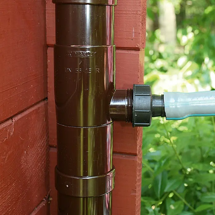 Marley Regensammler - Nennweite: 75 mm, Überlaufstop, Braun - Vorderansicht