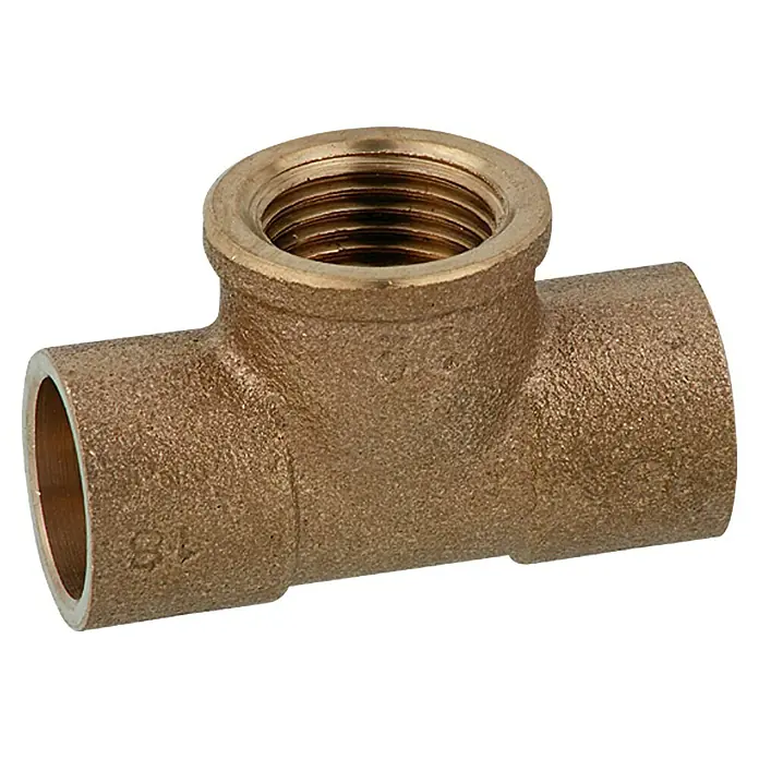 T-Stück 4130g - Durchmesser: 15 mm, Innengewinde: ½″, Rotguss