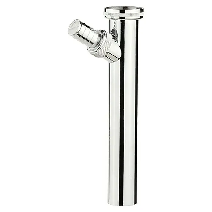 Verstellrohr - Gewinde: 1¼″, Nennweite Rohr: DN 32, Länge: 20 cm, Chrom - Vorderansicht