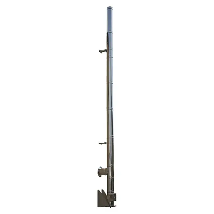 Edelstahl-Außenkamin - Durchmesser: 130 mm, Gesamtlänge: 4,8 m, Edelstahl