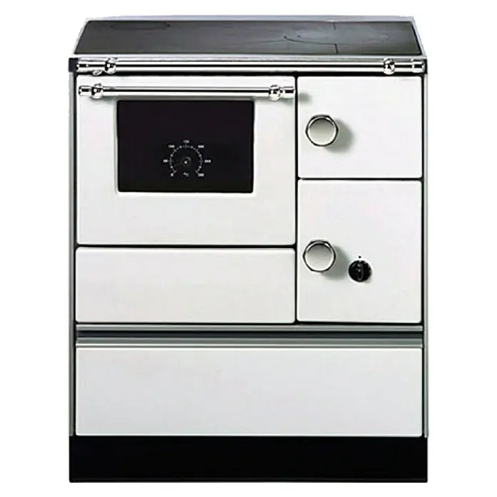 Westminster Küchenherd K 176A-70 - 5 kW, Raumheizvermögen: 124 m³, Backofen links, Weiß - Vorderansicht