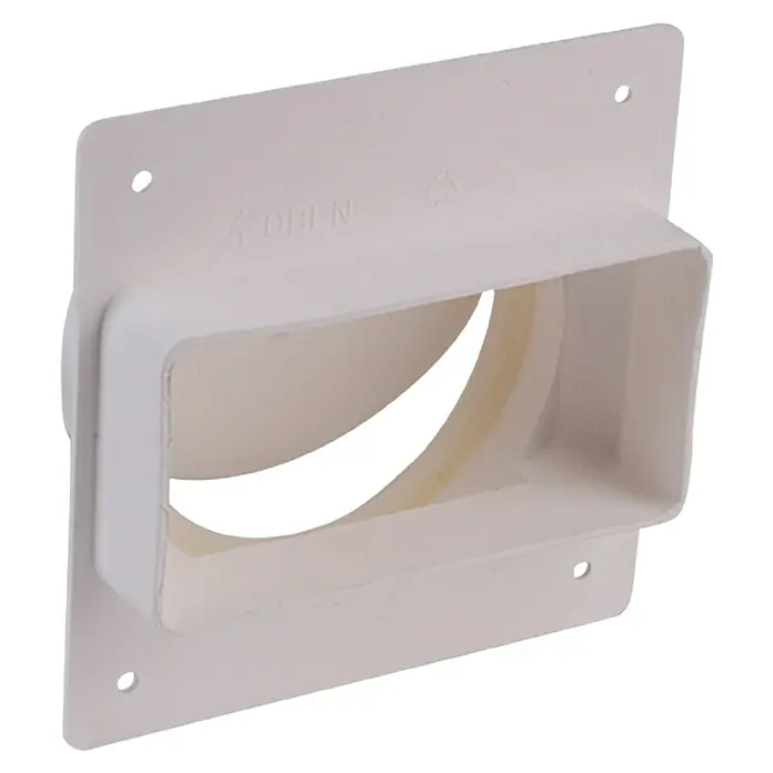 Air-Circle Zidna spojnica za ventilacijsku cijev - Dimenzije spojnog dijela: 111 x 54 mm, Maksimalni protok zraka: 300 m³/h - Pogled s desne strane