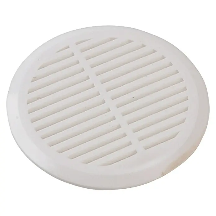 Air-Circle Okrugla ventilacijska rešetka - 50 mm, Bijele boje, 4 Kom. - Pogled odozgo