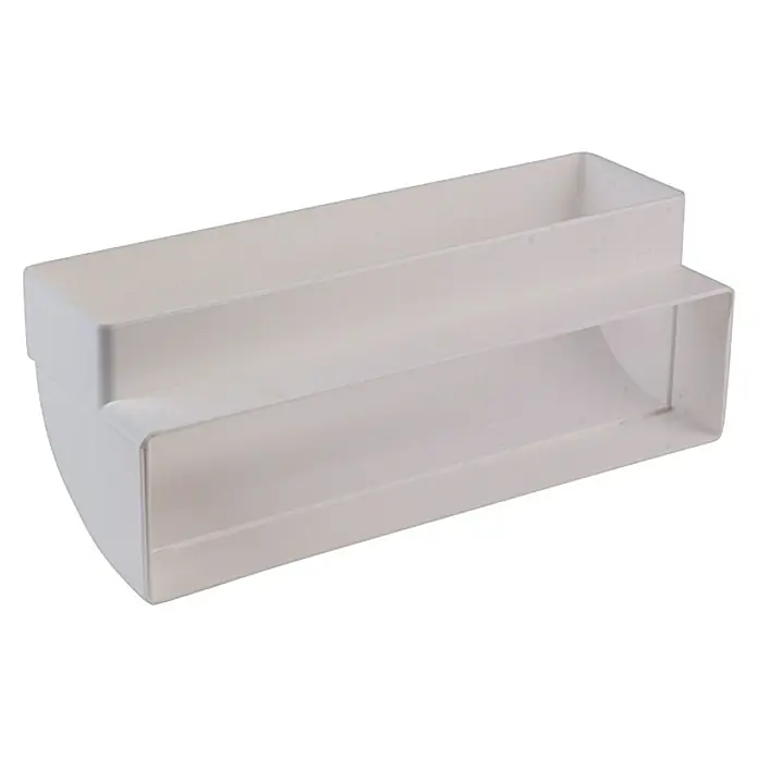 Air-Circle Plosnato koljeno za ventilaciju - 220 x 54 mm, Okomito - Pogled s desne strane