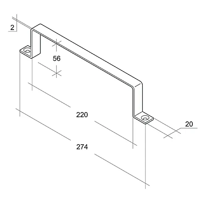 Air-Circle Obujmica za dimovodnu cijev - 220 x 54 mm - Pogled s lijeve strane